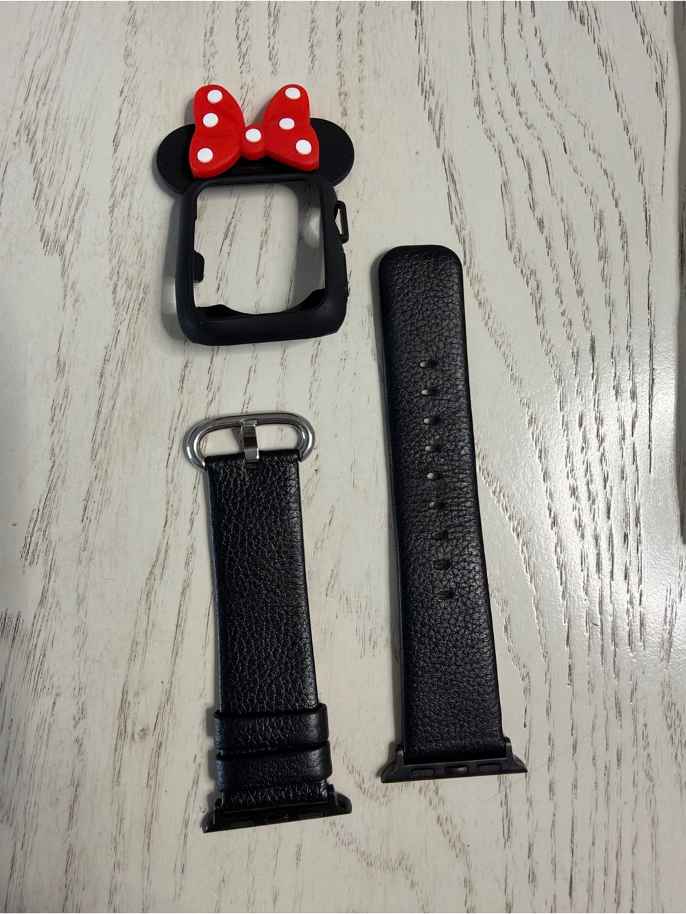 Fullmosa Minnie Mouse Apple Watch Band 38mm Leather Black Disney Case NIP